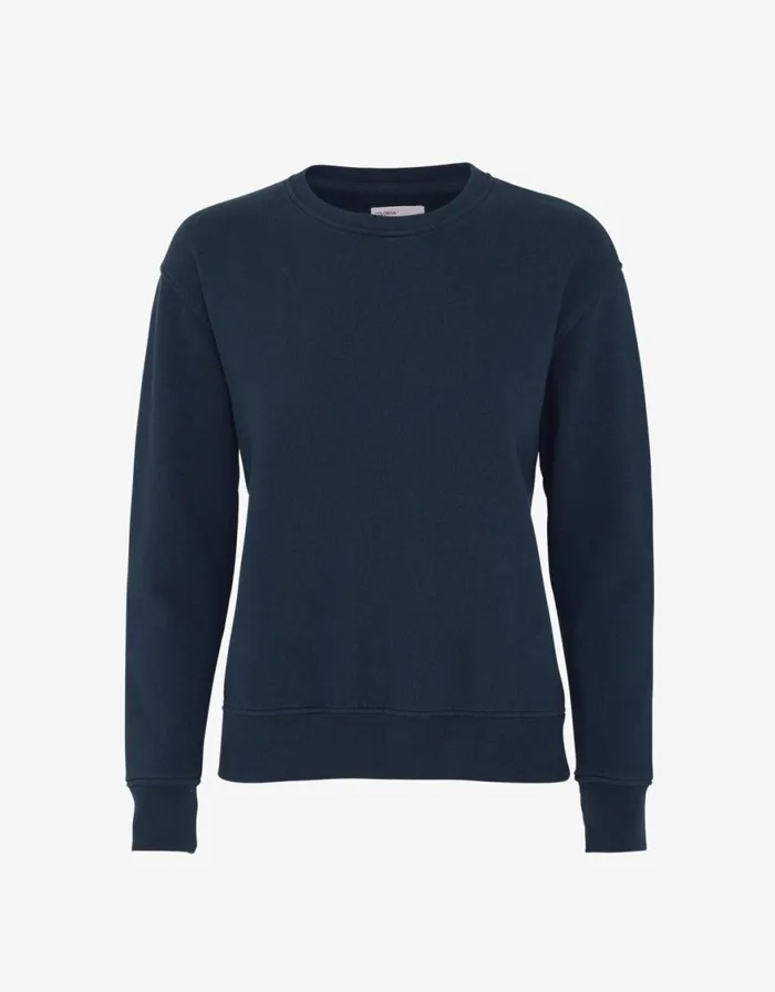 Women Crewneck Sweatshirts Colorful Standard Women Classic Organic Crew Navy Blue Women Crewneck Sweatshirts Colorful Standard Women Classic Organic Crew Navy Blue