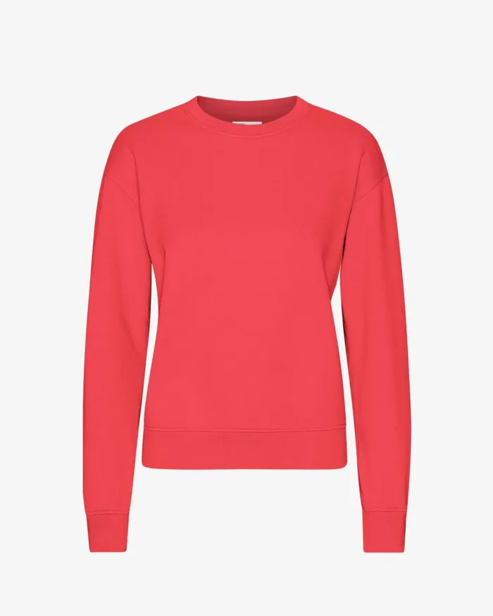 Women Crewneck Sweatshirts Colorful Standard Women Classic Organic Crew Red Tangerine Women Crewneck Sweatshirts Colorful Standard Women Classic Organic Crew Red Tangerine