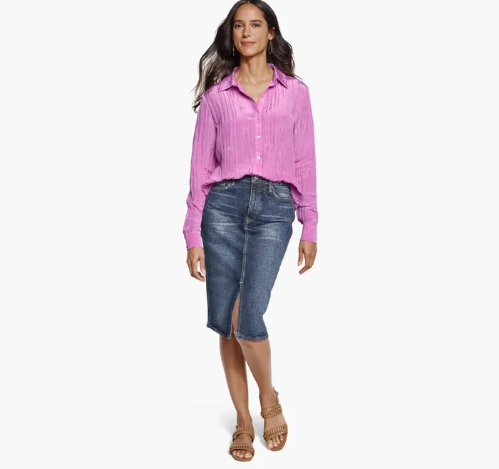 Women Crinkle ButtonFront Shirt Light Pink JohnstonandMurphy Shirts Sweaters and Blazers Women Crinkle ButtonFront Shirt Light Pink JohnstonandMurphy Shirts Sweaters and Blazers