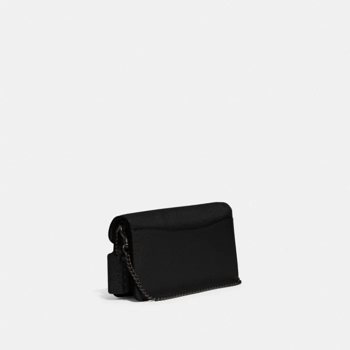 Women Crossbody Bags Coach Tabby Chain Clutch Pewterblack