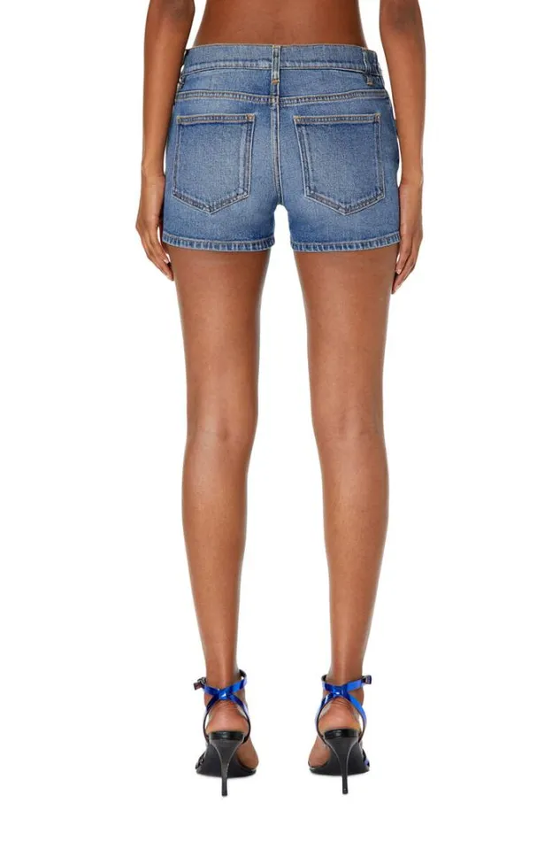 Women DeLylaShFsc Medium Blue Diesel Trousers And Shorts Women DeLylaShFsc Medium Blue Diesel Trousers And Shorts