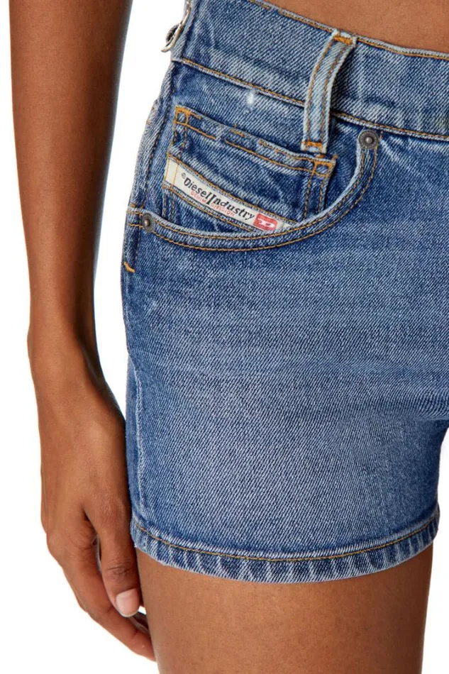 Women DeLylaShFsc Medium Blue Diesel Trousers And Shorts Women DeLylaShFsc Medium Blue Diesel Trousers And Shorts