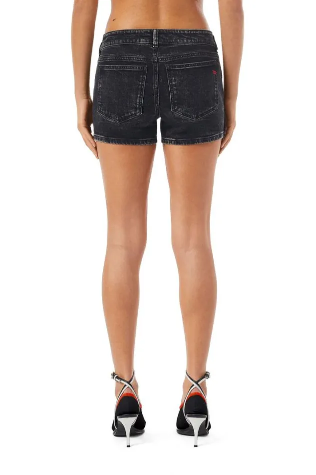 Women DeLyla Short Pants Blackdark Grey Diesel Trousers And Shorts Women DeLyla Short Pants Blackdark Grey Diesel Trousers And Shorts
