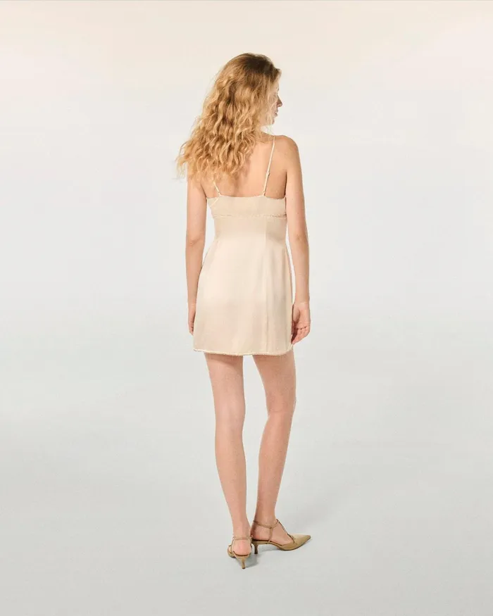 Women Dresses and Jumpsuits From Future Tessia Short Strap Dress Champagne