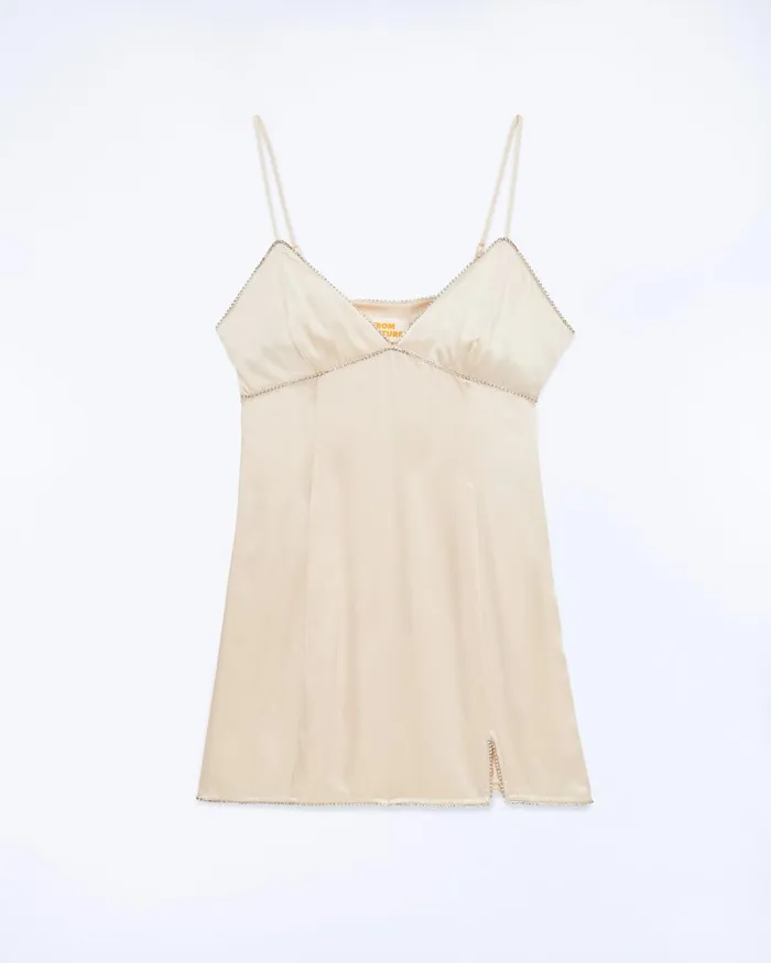 Women Dresses and Jumpsuits From Future Tessia Short Strap Dress Champagne