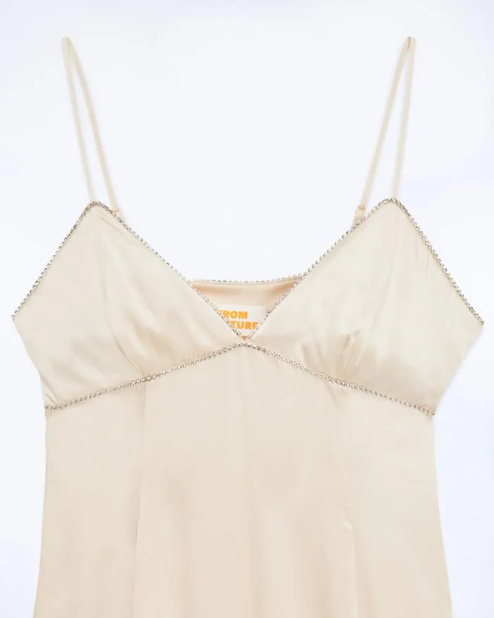 Women Dresses and Jumpsuits From Future Tessia Short Strap Dress Champagne