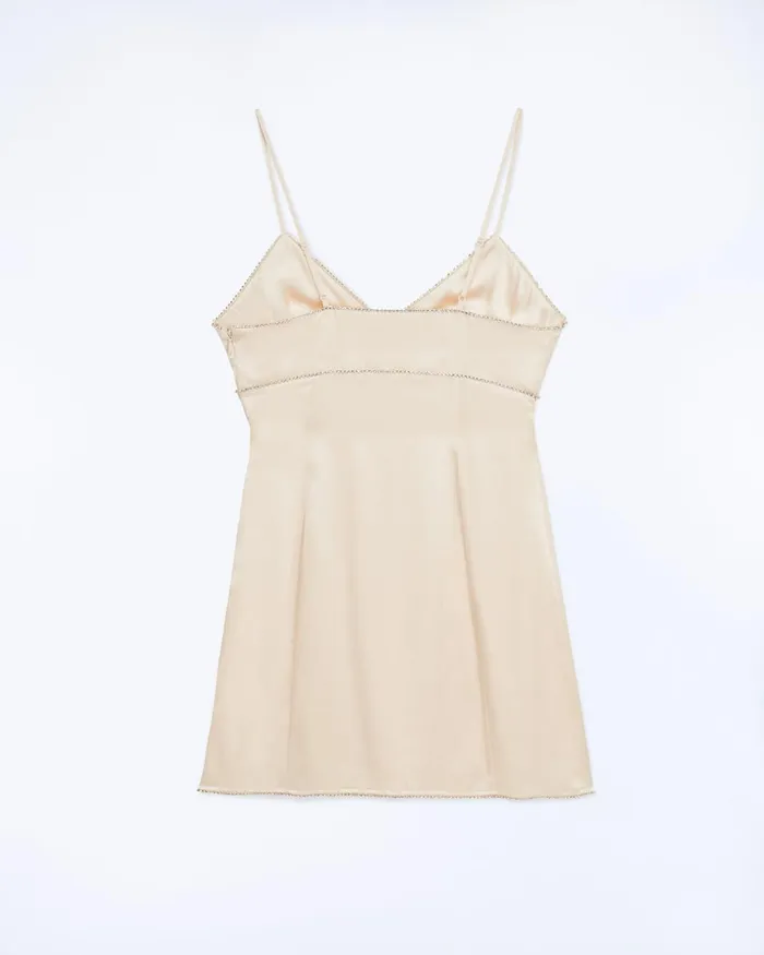 Women Dresses and Jumpsuits From Future Tessia Short Strap Dress Champagne