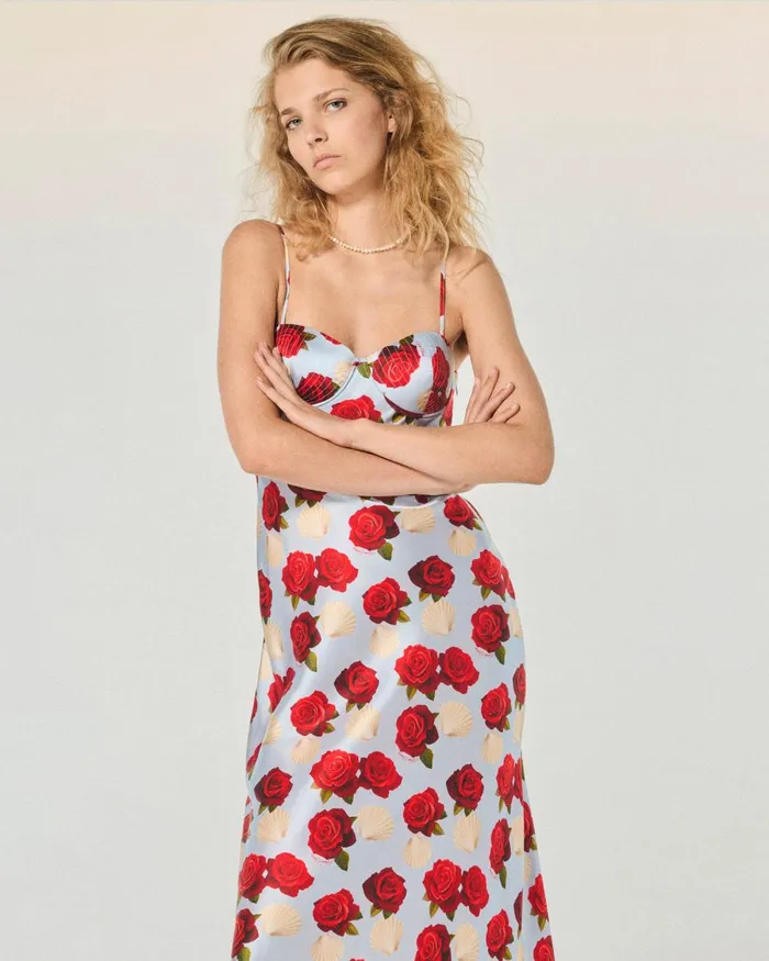 Women Dresses and Jumpsuits From Future Venus Long Strap Dress Shellfish And Crustaceans