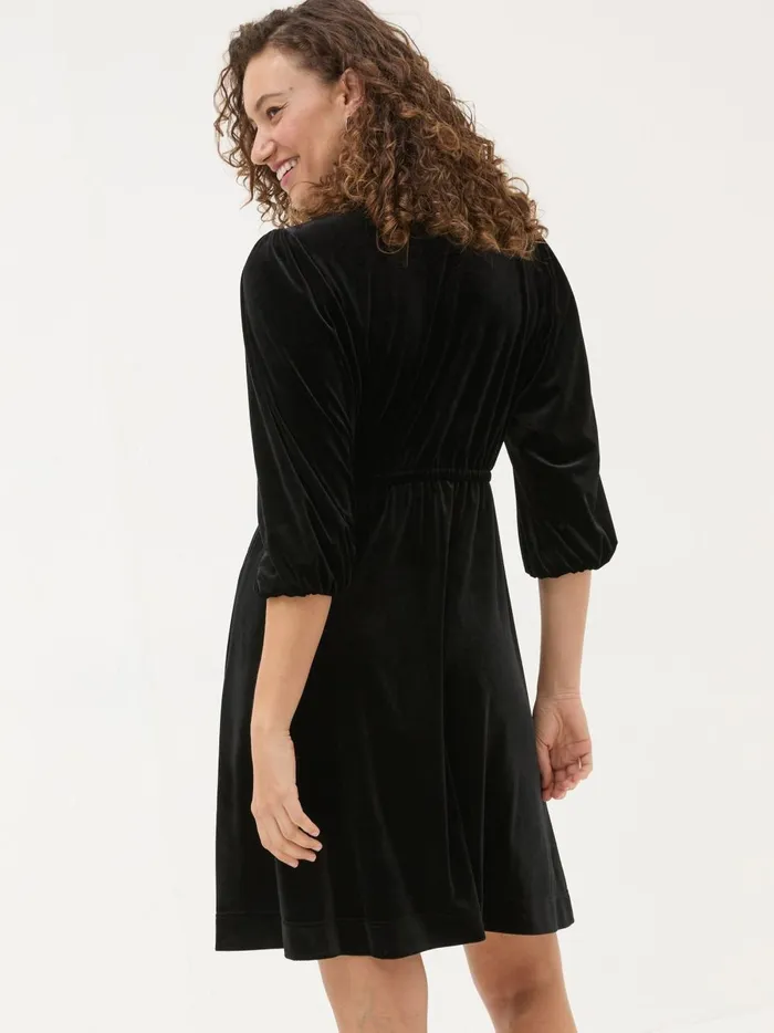 Women Dresses Fat Face Black Gracie Velvet Dress