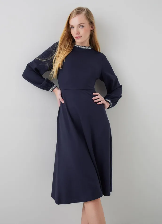 Women Dresses LKBennett Yvonne Blue Dress With LENZING ECOVERO Viscose Midnight Women Dresses LKBennett Yvonne Blue Dress With LENZING ECOVERO Viscose Midnight