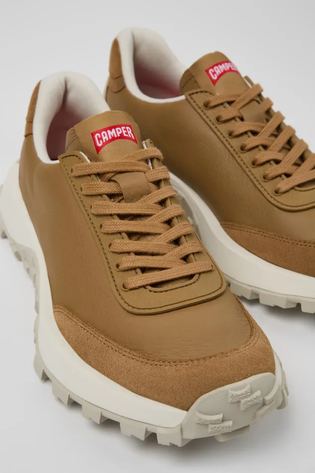 Women Drift Trail VIBRAM Brown Leather And Nubuck Sneakers Camper Sneakers