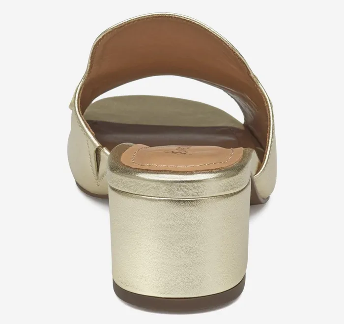 Women Edith Bit Slide Gold Metallic Sheepskin JohnstonandMurphy Heels and Platform Wedges Women Edith Bit Slide Gold Metallic Sheepskin JohnstonandMurphy Heels and Platform Wedges