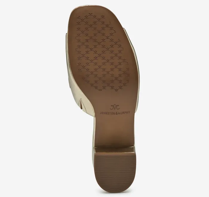 Women Edith Bit Slide Gold Metallic Sheepskin JohnstonandMurphy Heels and Platform Wedges Women Edith Bit Slide Gold Metallic Sheepskin JohnstonandMurphy Heels and Platform Wedges