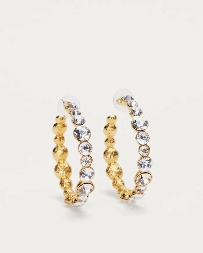 Women Eureka Crystal Hoop Earrings Clear Ramy Brook Jewelry