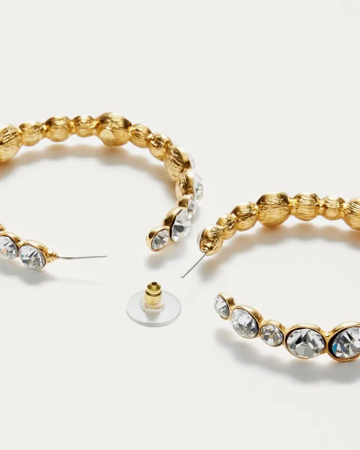 Women Eureka Crystal Hoop Earrings Clear Ramy Brook Jewelry