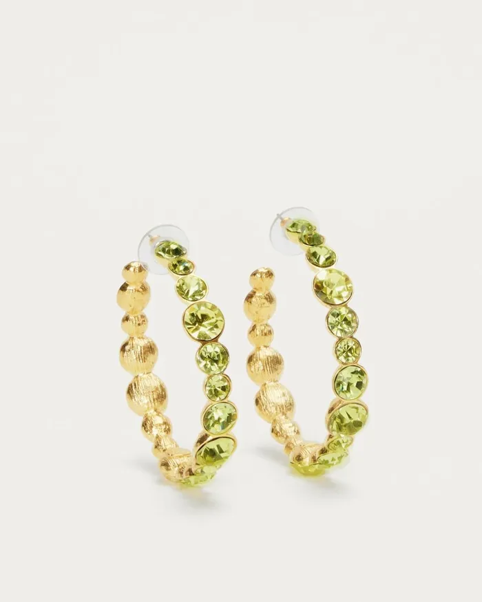 Women Eureka Crystal Hoop Earrings Clear Ramy Brook Jewelry