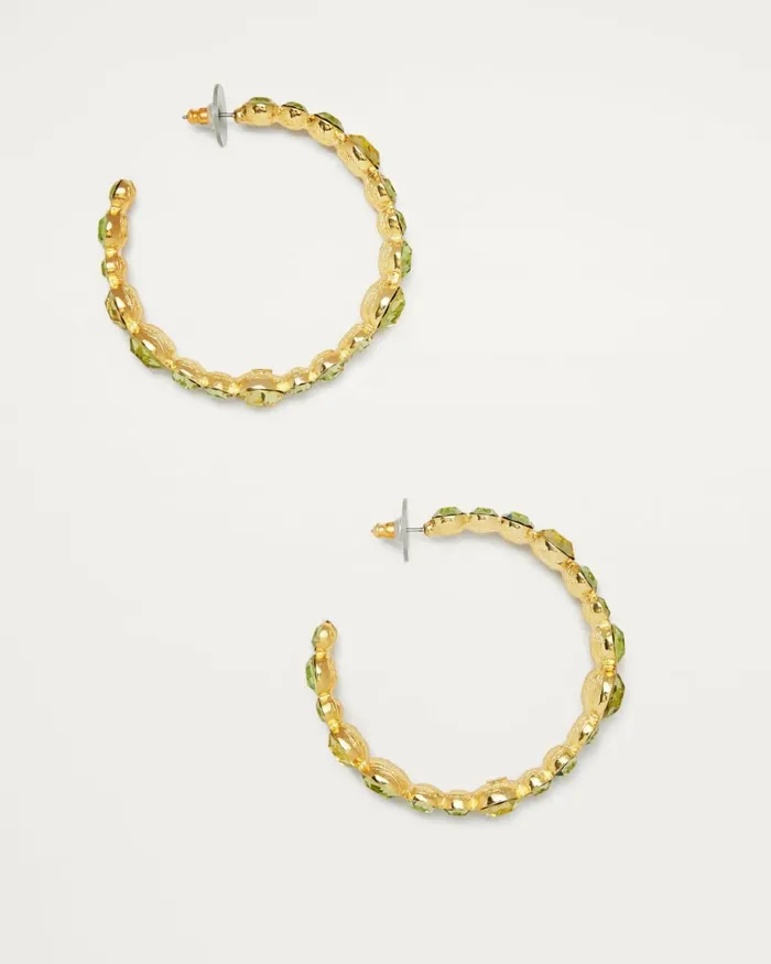 Women Eureka Crystal Hoop Earrings Clear Ramy Brook Jewelry