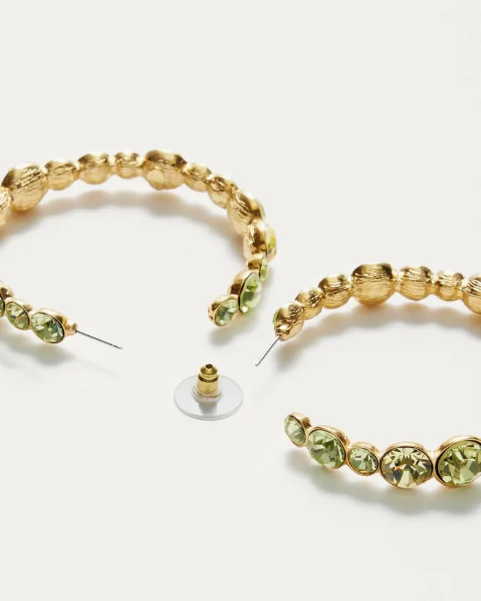 Women Eureka Crystal Hoop Earrings Clear Ramy Brook Jewelry