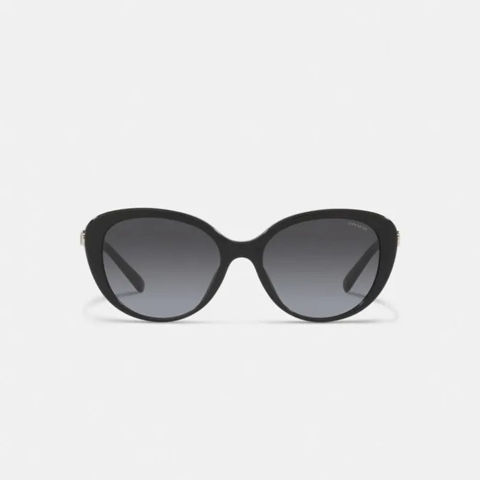 Women Eyewear Coach Horse And Carriage Cat Eye Sunglasses Black