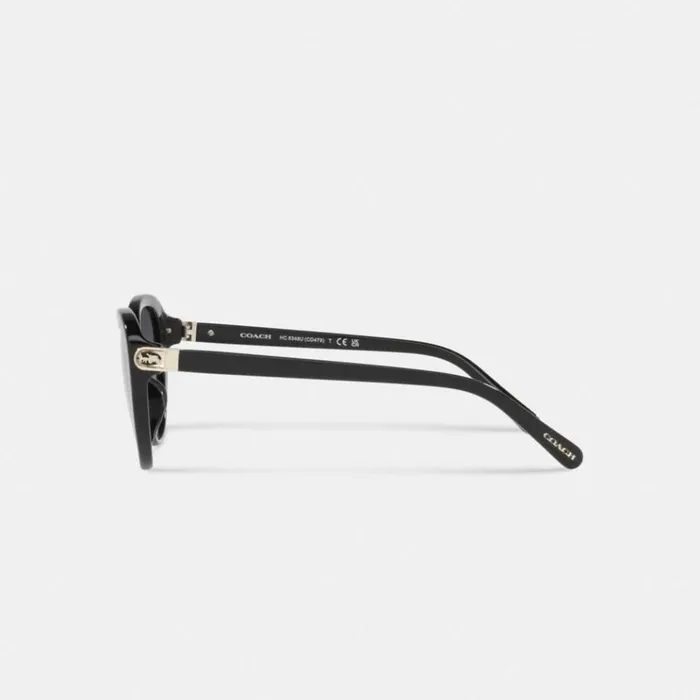 Women Eyewear Coach Horse And Carriage Cat Eye Sunglasses Black