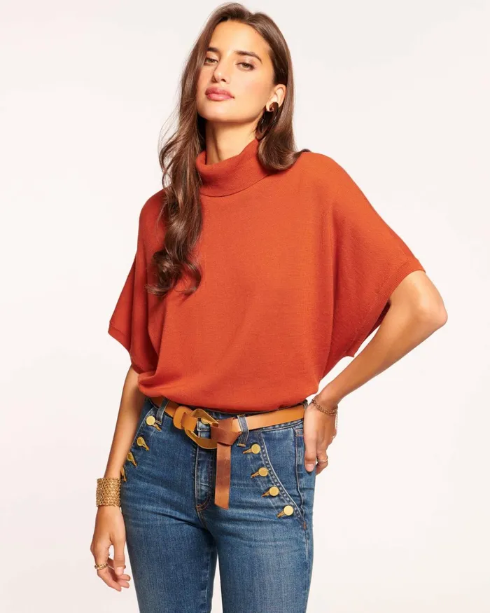 Women Gabriella Turtleneck Sweater Black Ramy Brook Tops Women Gabriella Turtleneck Sweater Black Ramy Brook Tops