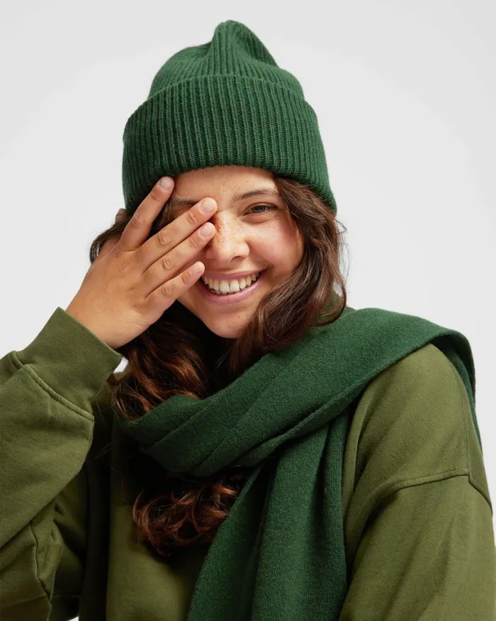 Women Hats Colorful Standard Merino Wool Hat Ocean Green