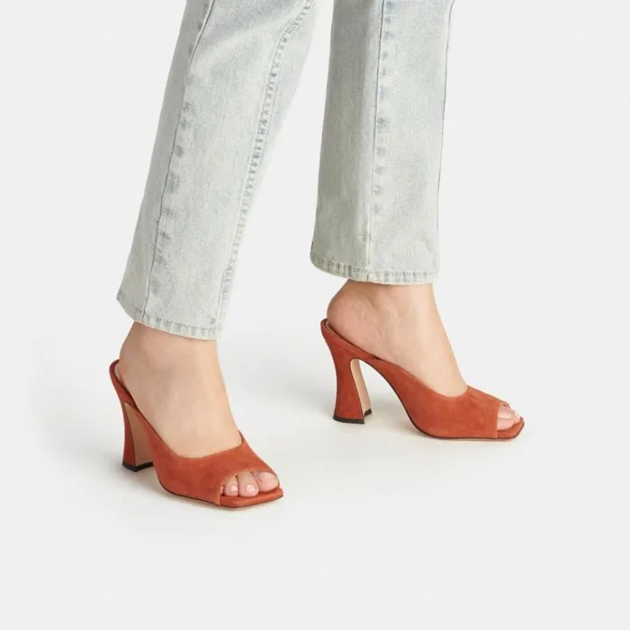 Women Heels Coach Laurence Sandal Rust