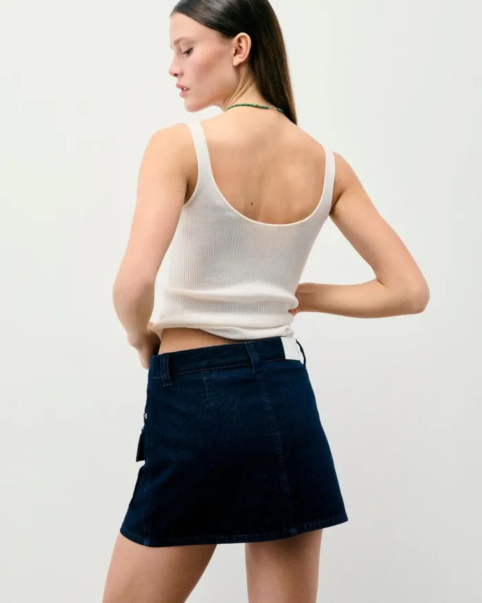 Women Jeans From Future Mini Cargo Skirt Natural