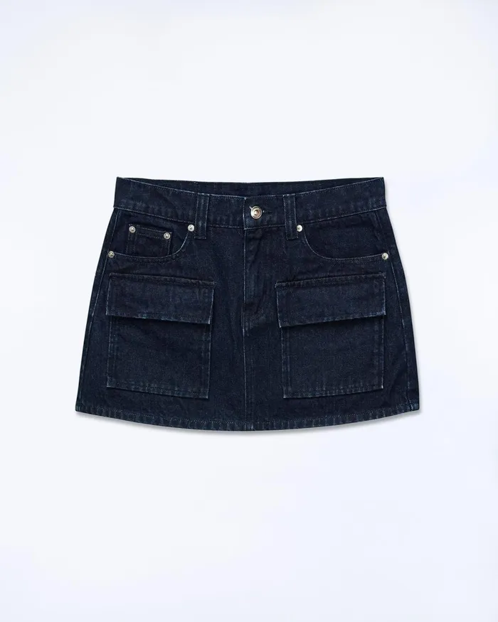 Women Jeans From Future Mini Cargo Skirt Natural