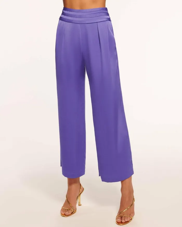 Women Joss Cropped Wide Leg Pant Black Ramy Brook Pants