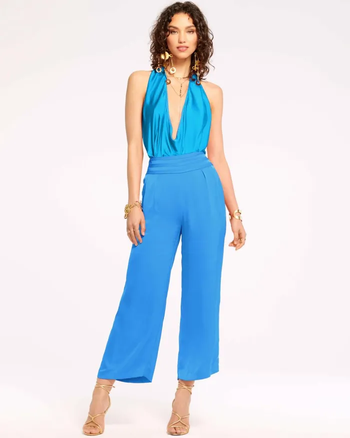 Women Joss Cropped Wide Leg Pant Black Ramy Brook Pants