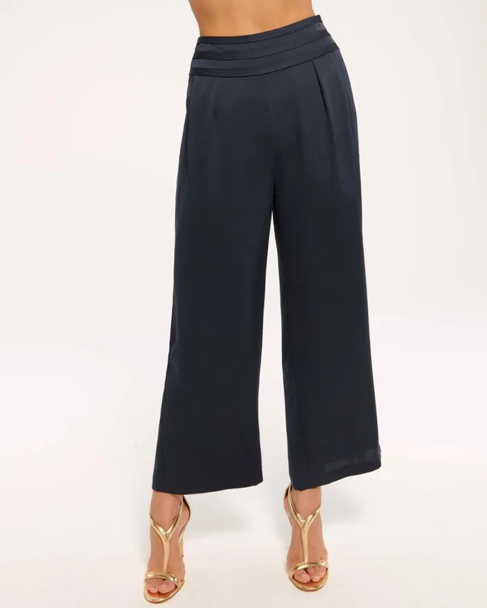 Women Joss Cropped Wide Leg Pant Black Ramy Brook Pants