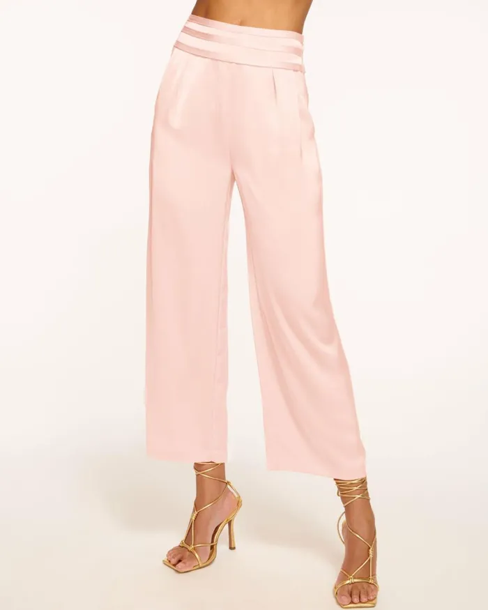Women Joss Cropped Wide Leg Pant Black Ramy Brook Pants