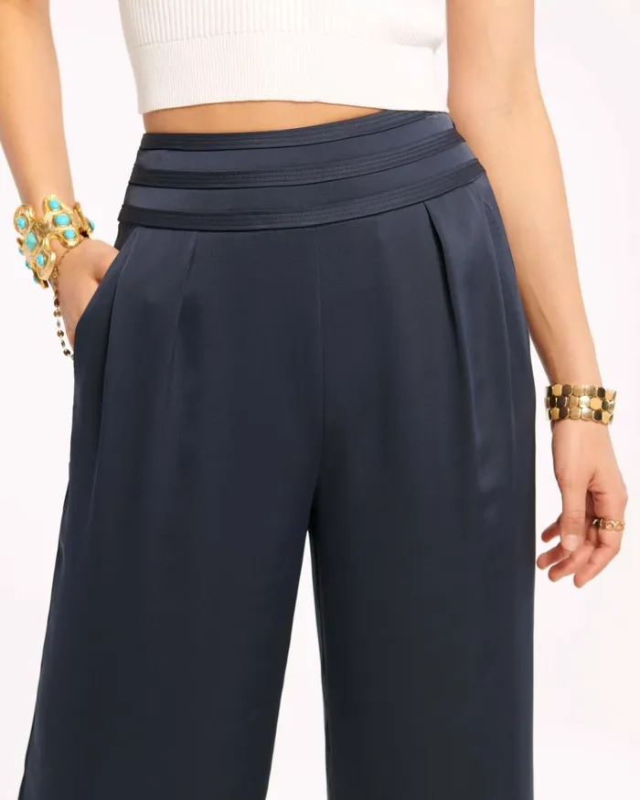 Women Joss Cropped Wide Leg Pant Black Ramy Brook Pants