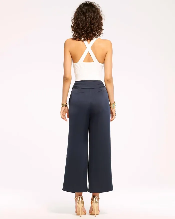 Women Joss Cropped Wide Leg Pant Black Ramy Brook Pants
