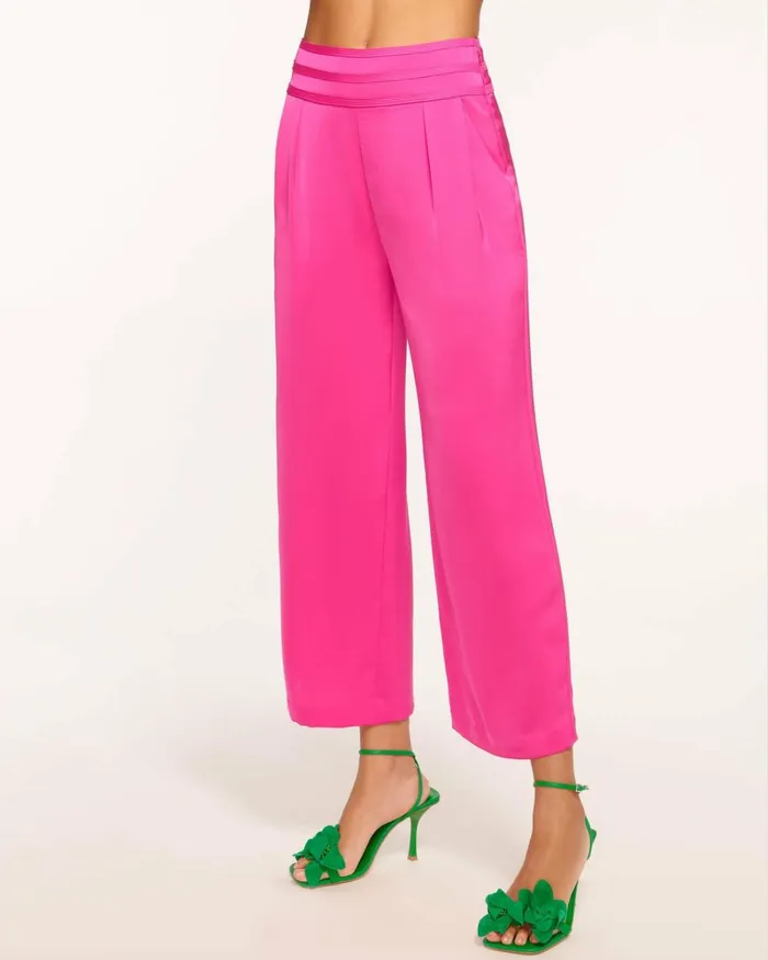 Women Joss Cropped Wide Leg Pant Black Ramy Brook Pants