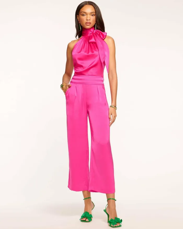 Women Joss Cropped Wide Leg Pant Black Ramy Brook Pants