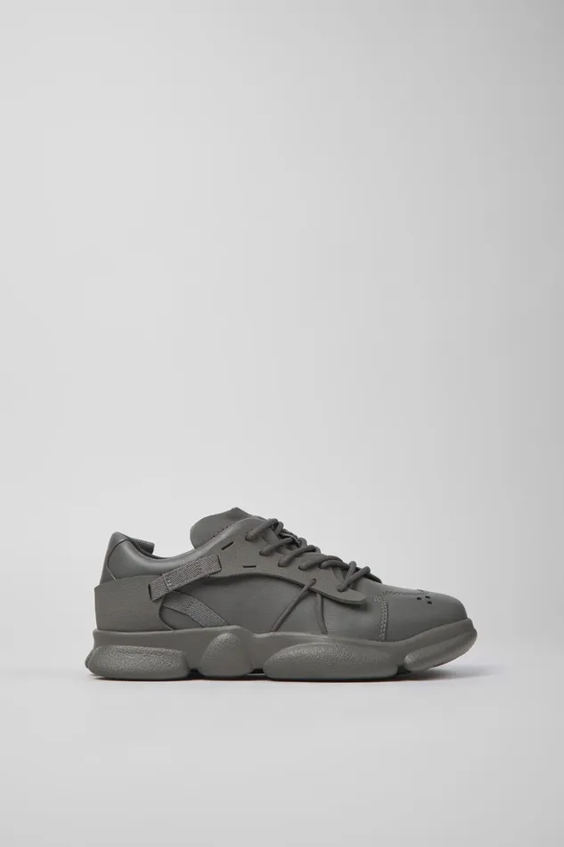 Women Karst Gray Leather And Textile Sneakers Camper Sneakers Women Karst Gray Leather And Textile Sneakers Camper Sneakers