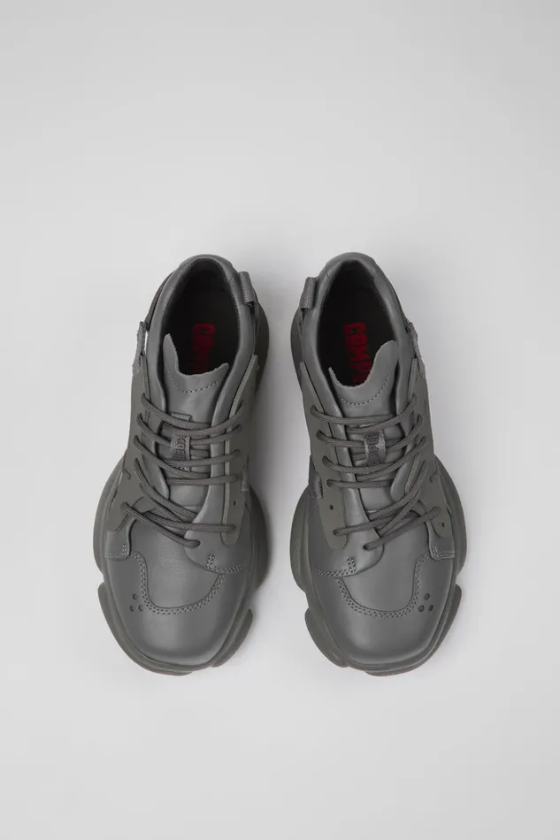 Women Karst Gray Leather And Textile Sneakers Camper Sneakers Women Karst Gray Leather And Textile Sneakers Camper Sneakers
