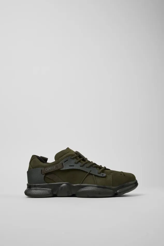 Women Karst Green Nubuck And Textile Sneakers Camper Sneakers Women Karst Green Nubuck And Textile Sneakers Camper Sneakers