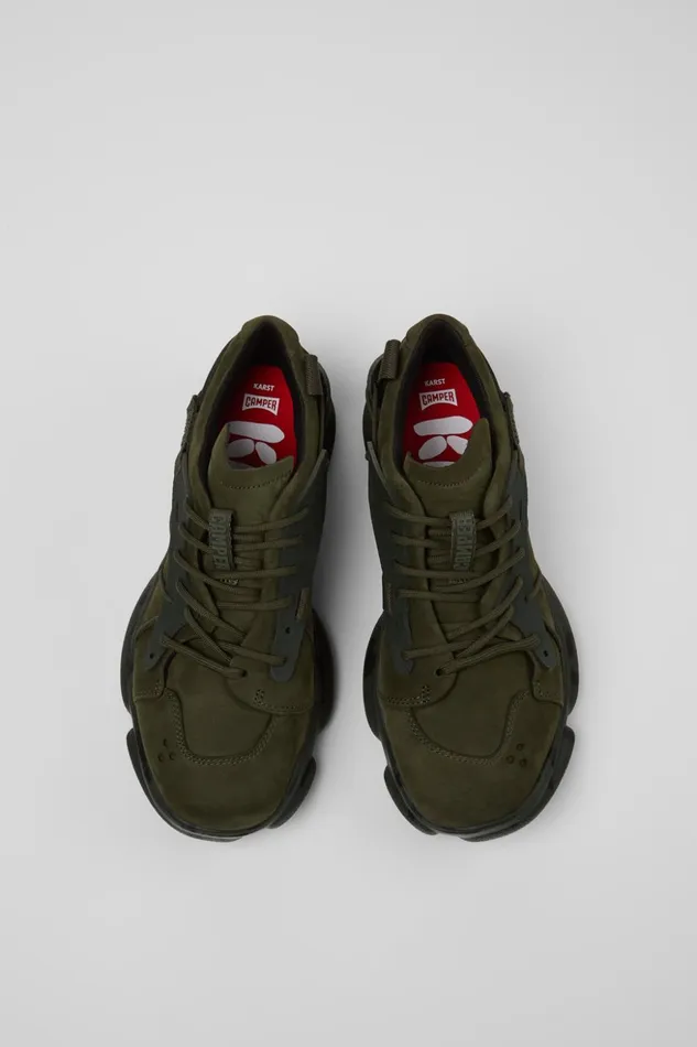 Women Karst Green Nubuck And Textile Sneakers Camper Sneakers Women Karst Green Nubuck And Textile Sneakers Camper Sneakers