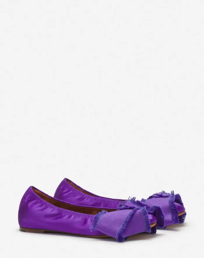 Women Lanvin Ballerinas Ballerina Flat With A Satin Bow Anemone Women Lanvin Ballerinas Ballerina Flat With A Satin Bow Anemone