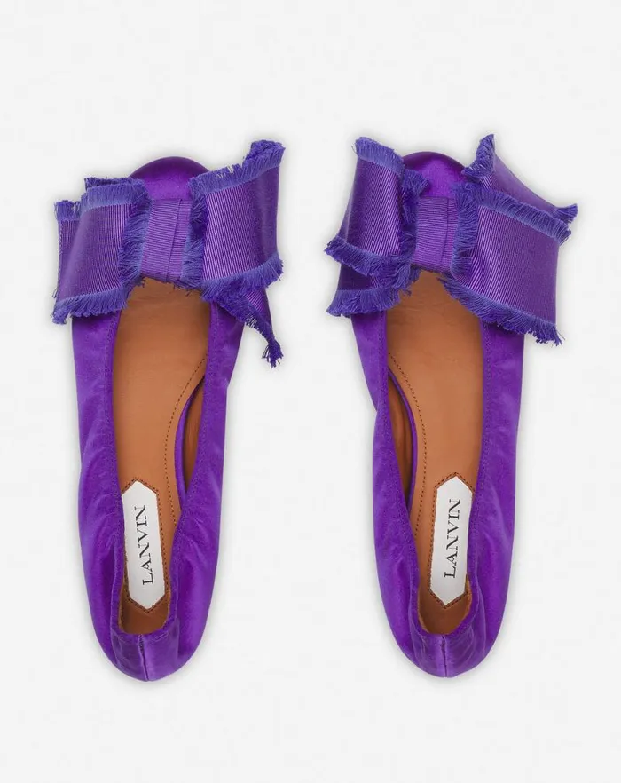 Women Lanvin Ballerinas Ballerina Flat With A Satin Bow Anemone Women Lanvin Ballerinas Ballerina Flat With A Satin Bow Anemone