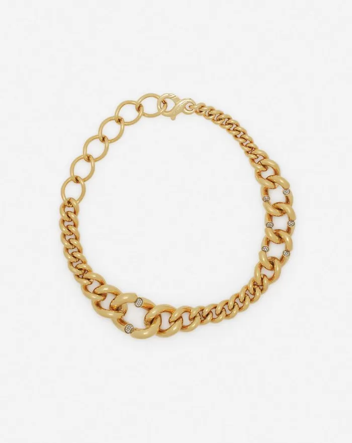 Women Lanvin Jewelry Squence Chain Brass Necklace Goldsilver