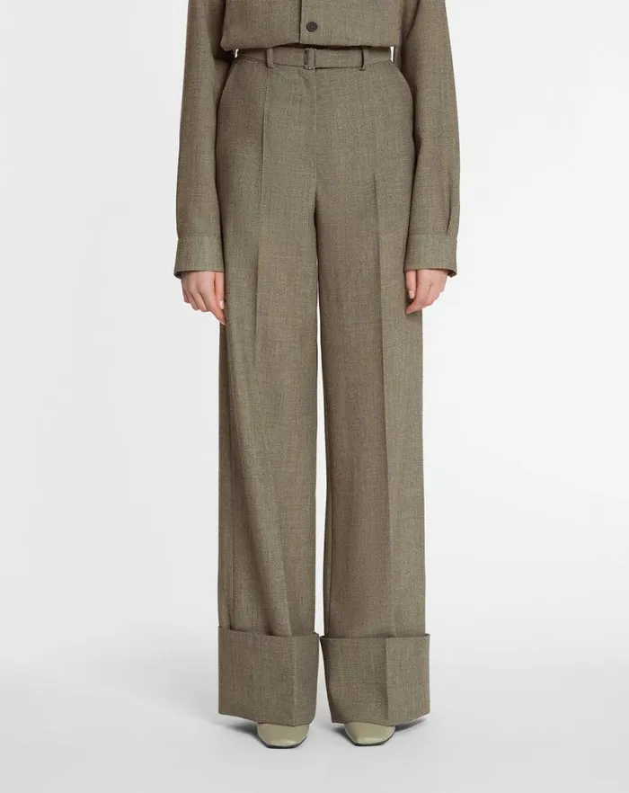 Women Lanvin Pants Wideleg Cuffed Wool Pants Lin Women Lanvin Pants Wideleg Cuffed Wool Pants Lin