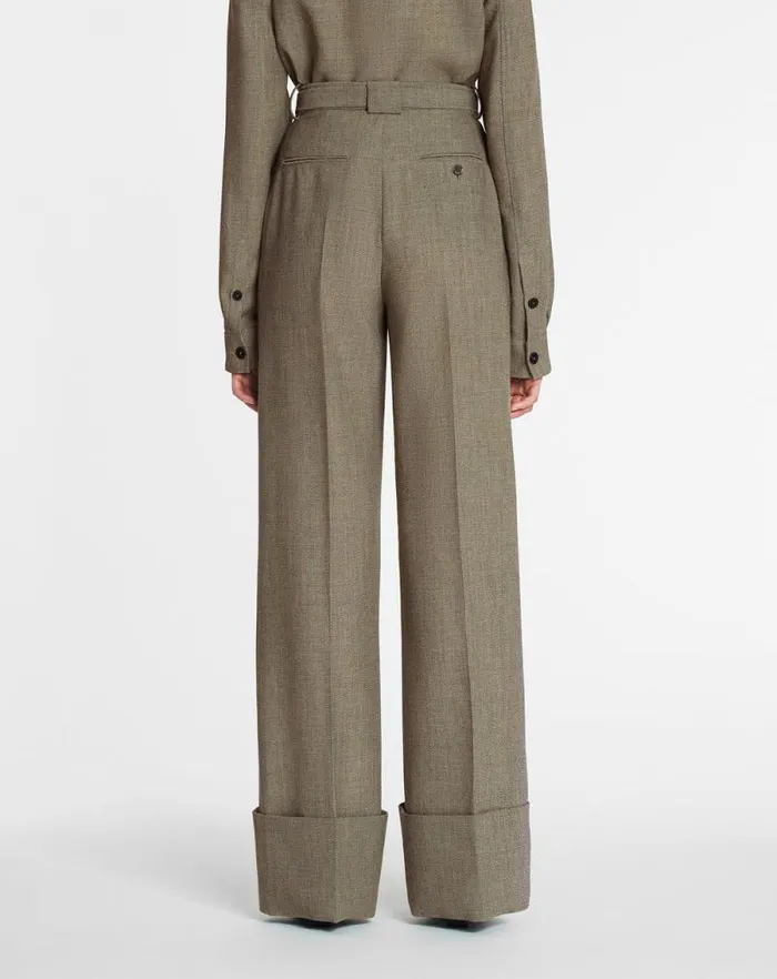 Women Lanvin Pants Wideleg Cuffed Wool Pants Lin Women Lanvin Pants Wideleg Cuffed Wool Pants Lin