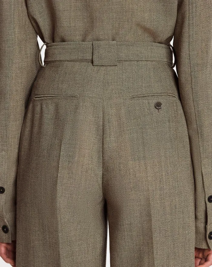 Women Lanvin Pants Wideleg Cuffed Wool Pants Lin Women Lanvin Pants Wideleg Cuffed Wool Pants Lin