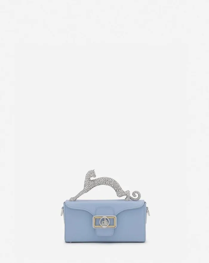 Women Lanvin Pencil Nano Pencil Cat Bag In Leather And Rhinestone Newlanvin Blue Women Lanvin Pencil Nano Pencil Cat Bag In Leather And Rhinestone Newlanvin Blue