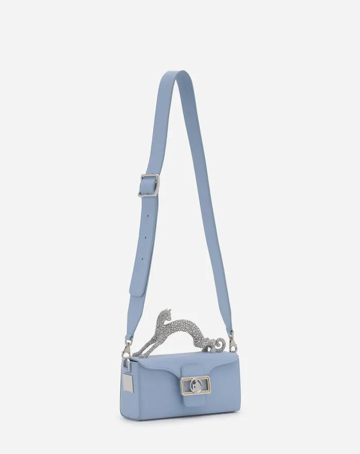 Women Lanvin Pencil Nano Pencil Cat Bag In Leather And Rhinestone Newlanvin Blue Women Lanvin Pencil Nano Pencil Cat Bag In Leather And Rhinestone Newlanvin Blue