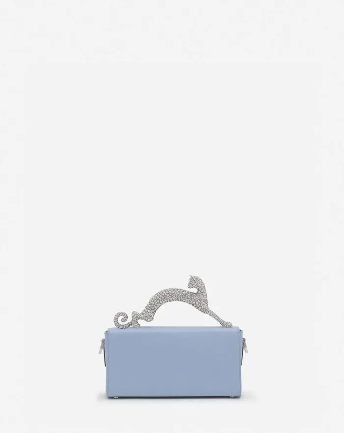 Women Lanvin Pencil Nano Pencil Cat Bag In Leather And Rhinestone Newlanvin Blue Women Lanvin Pencil Nano Pencil Cat Bag In Leather And Rhinestone Newlanvin Blue